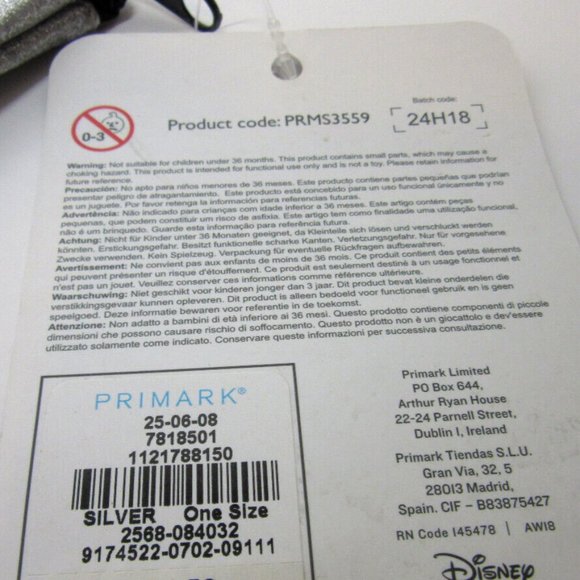 Disney Mickey Mouse Cosmetic Bag Silver Travel Pouch Glitter Case Makeup NWT - Picture 5 of 6